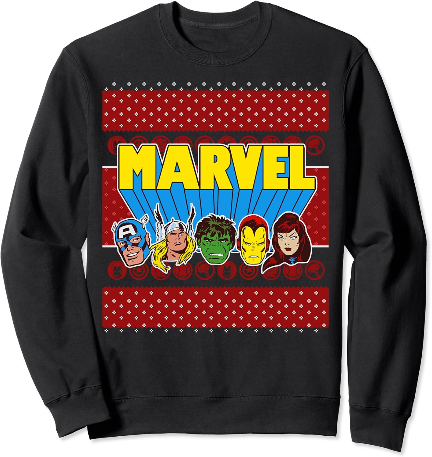 Marvel Avengers Classic Ugly Christmas Sweater Sweatshirt